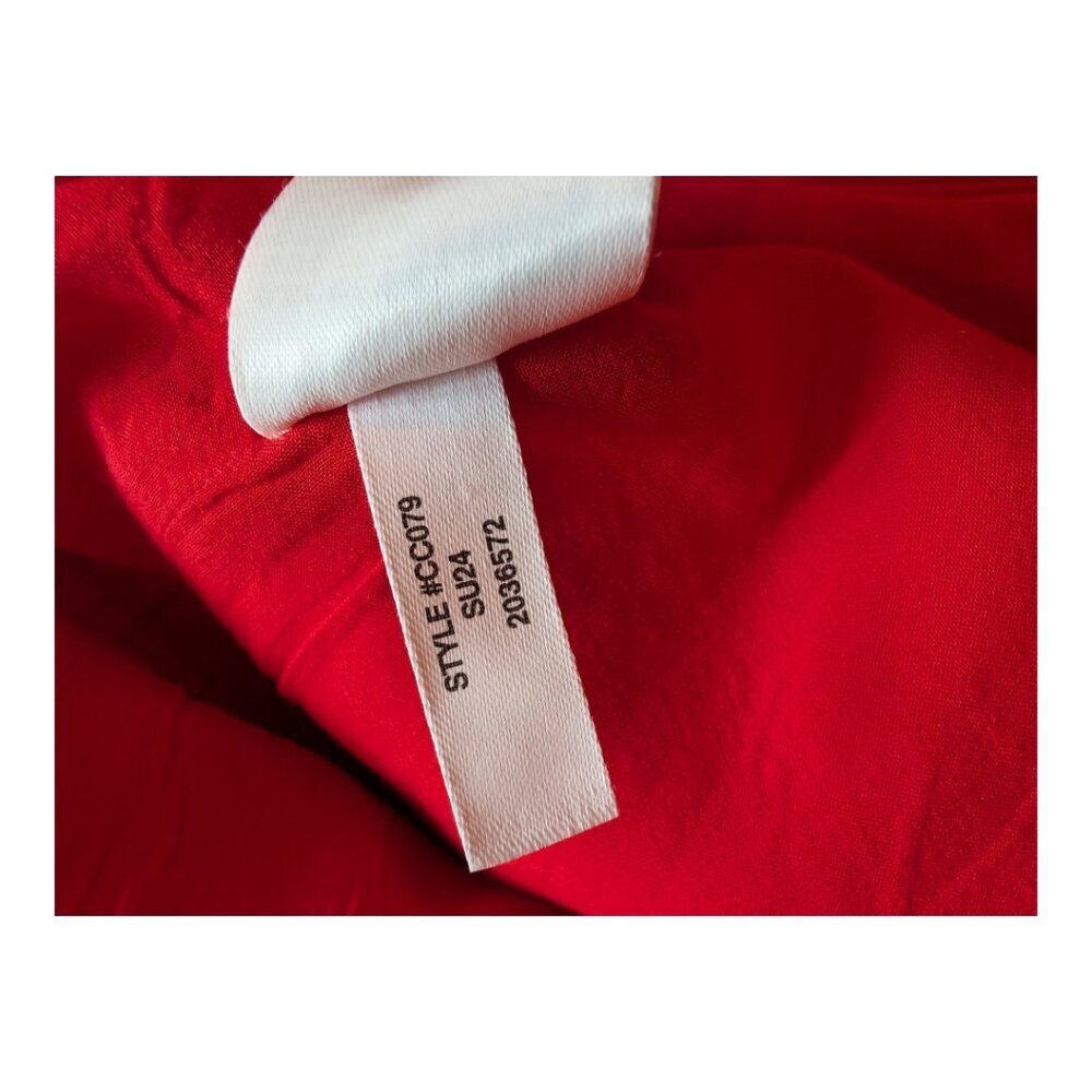 J. Crew | Claudia Linen Mini Dress | Red |Size LT - Picture 8 of 11